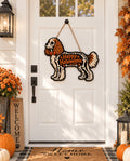 🎃 CavalierBones™ – "Happy Halloweenie" Skeleton Door Hanger