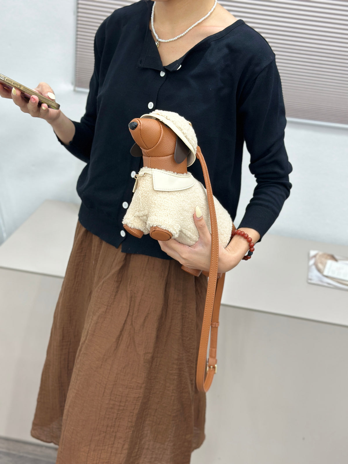 "Dapper Dachshund" 3D Crossbody Bag