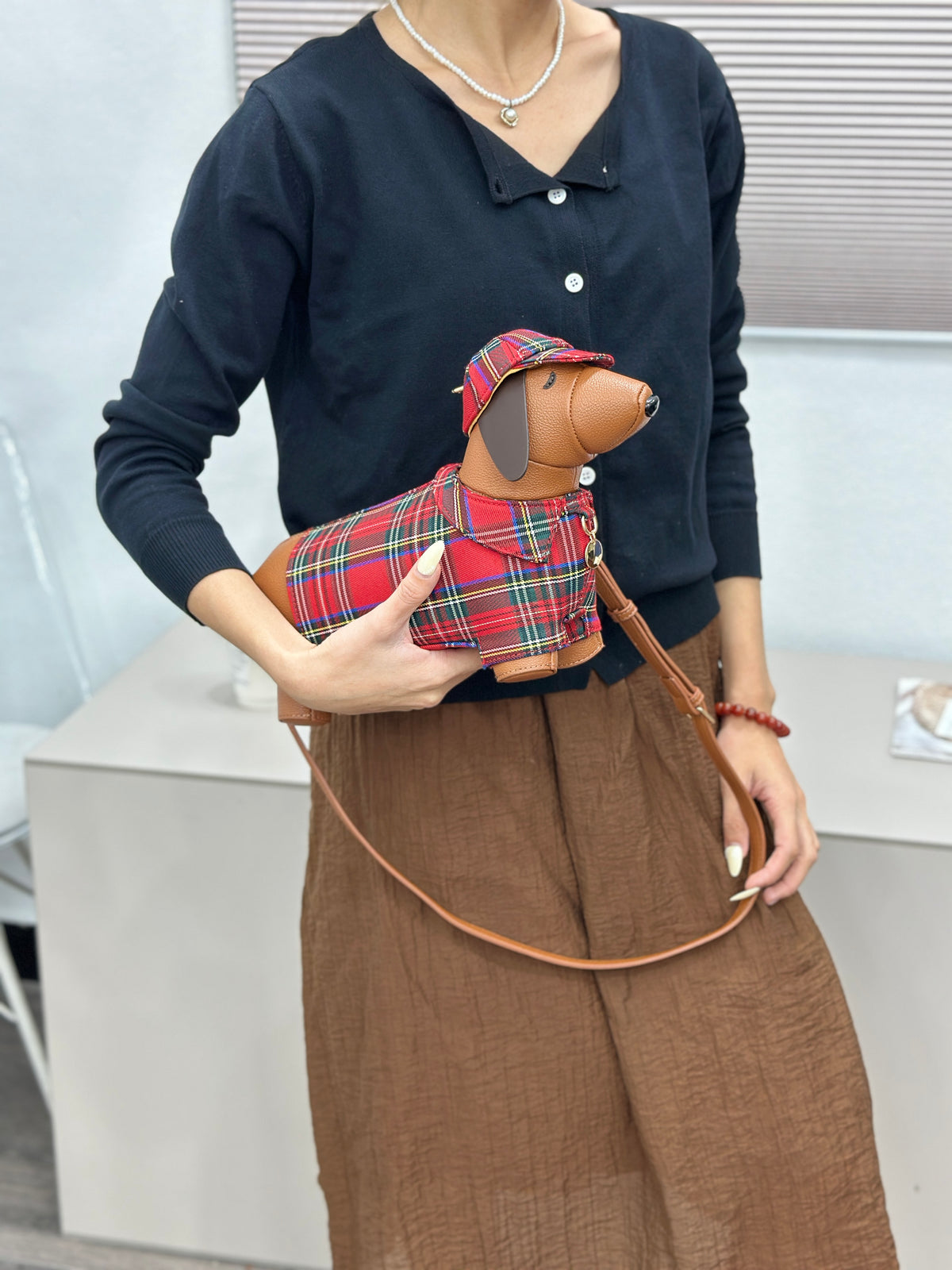 "Dapper Dachshund" 3D Crossbody Bag