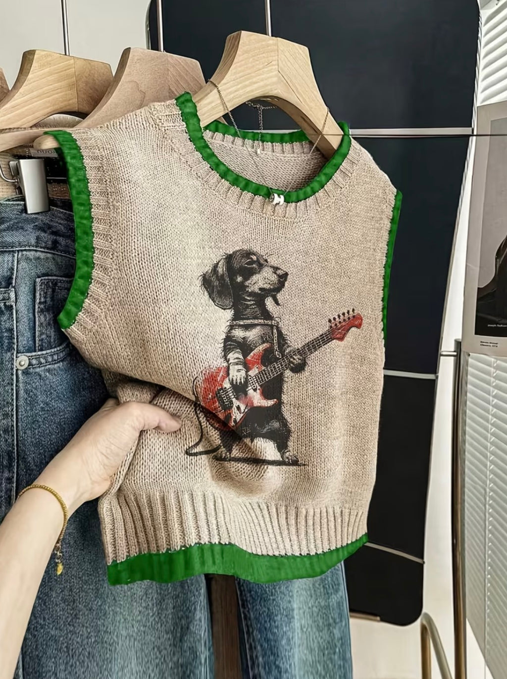 Rockin Doxie Knit Vest