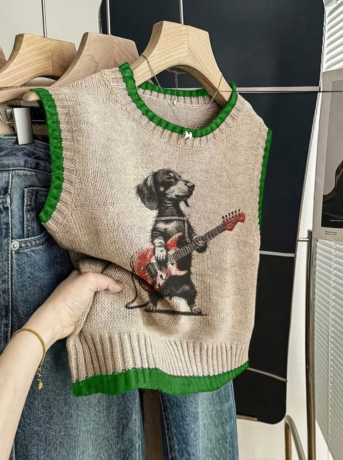 Rockin Doxie Knit Vest