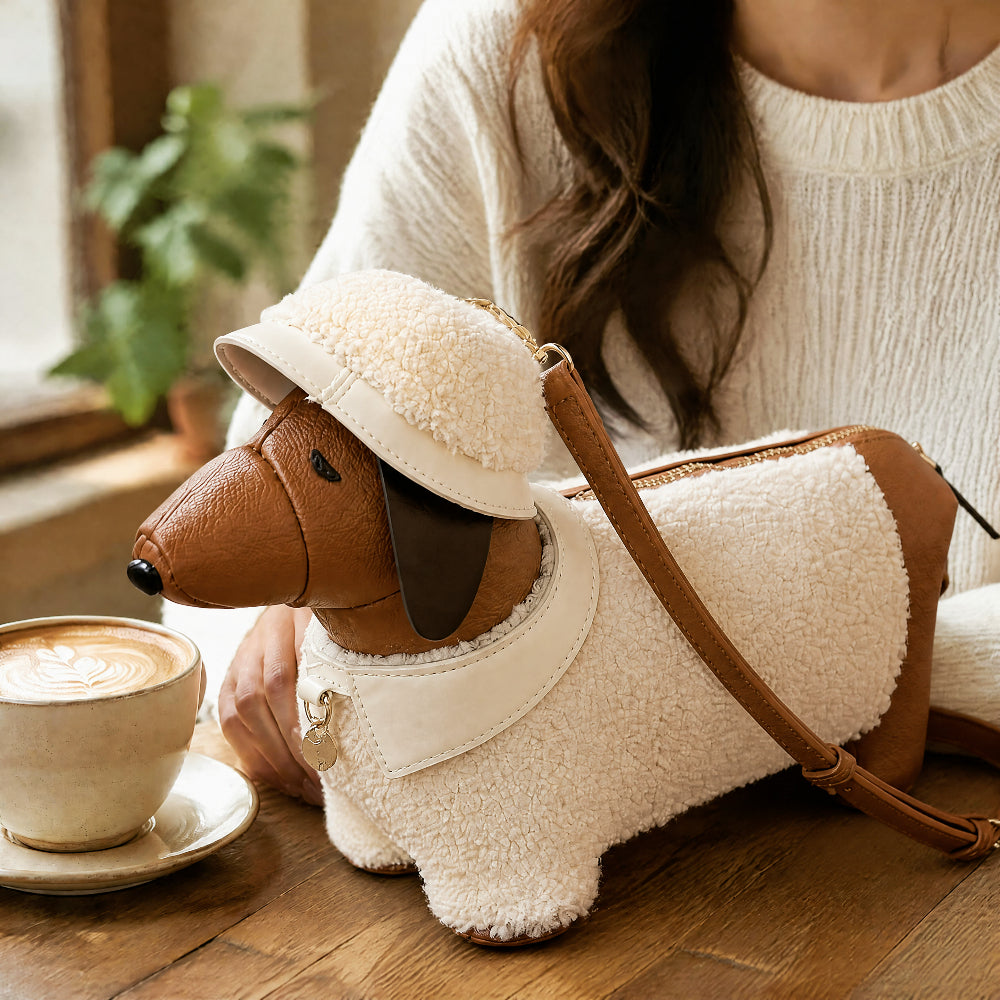 "Dapper Dachshund" 3D Crossbody Bag