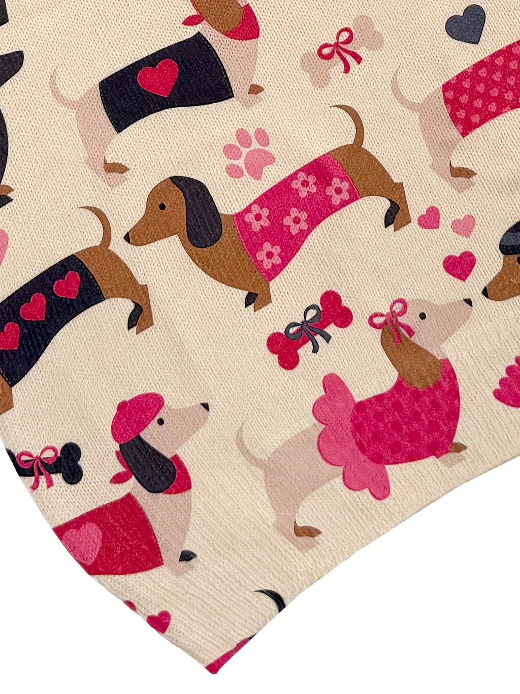 "Sweetheart Wiener" Dachshund Print Sweater