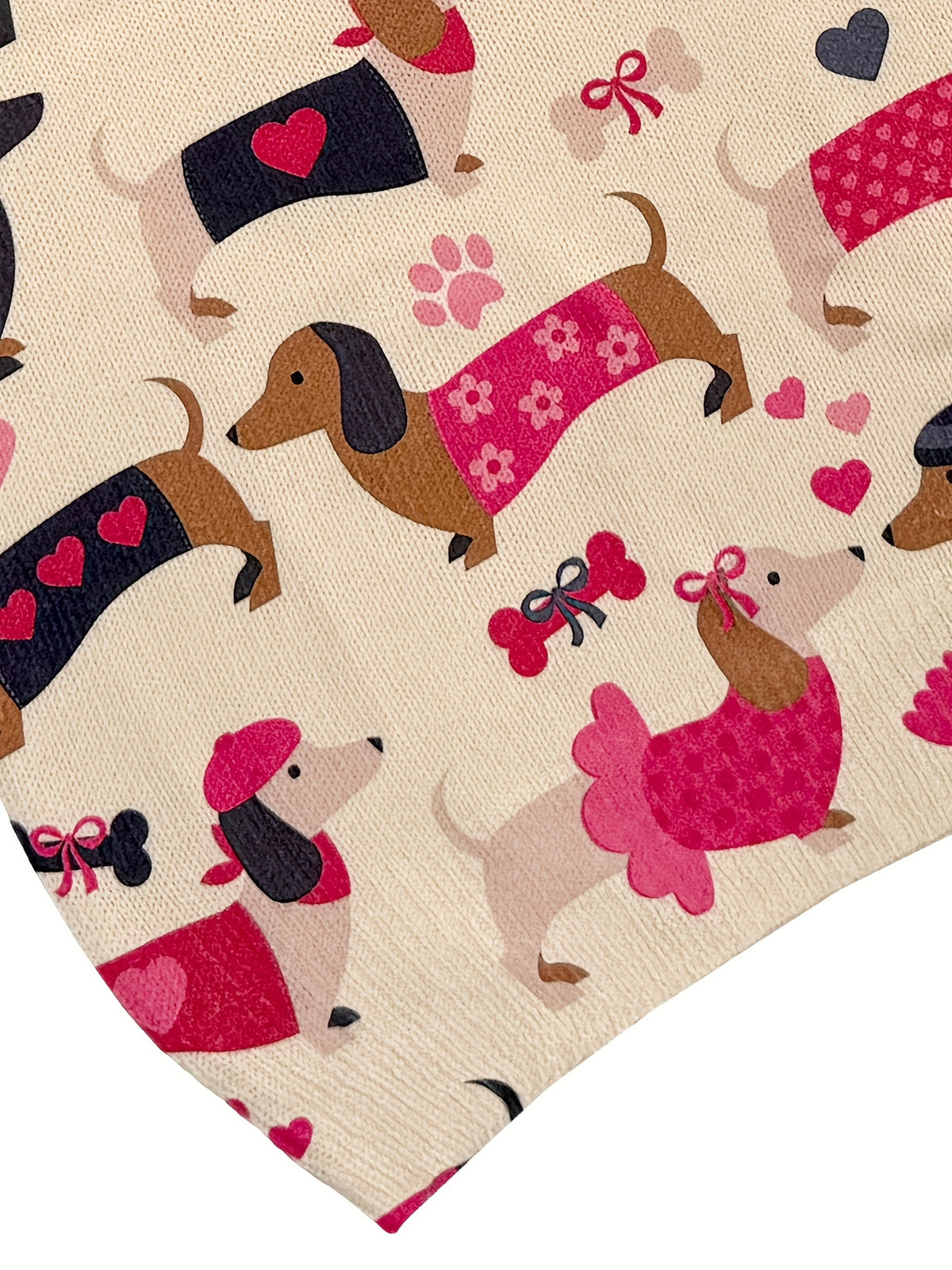 "Sweetheart Wiener" Dachshund Print Sweater