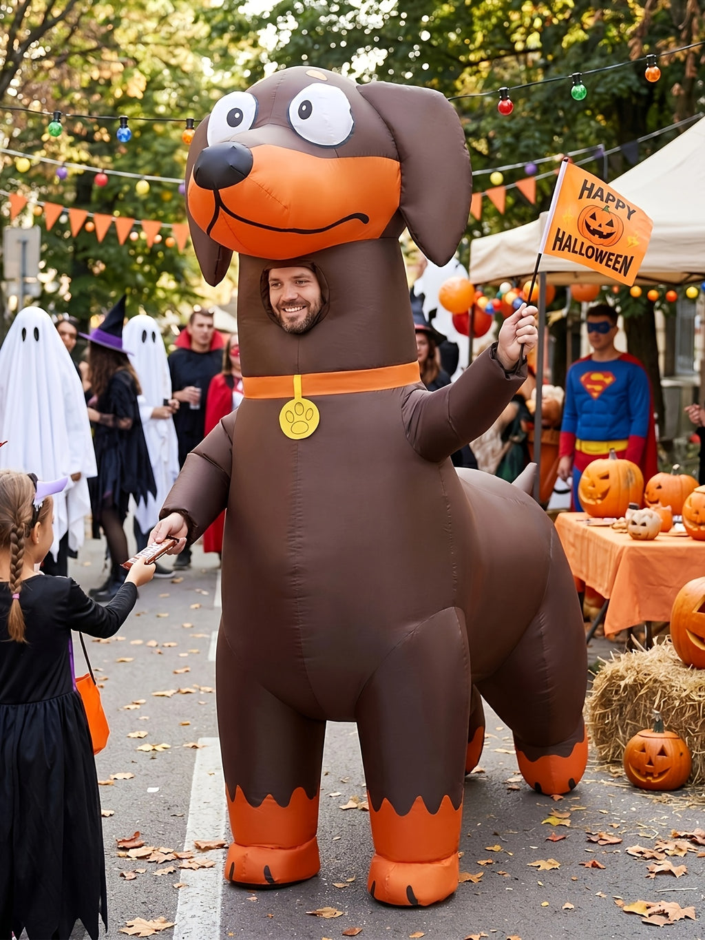"Big Dog Energy" Inflatable Dachshund Costume For Halloween