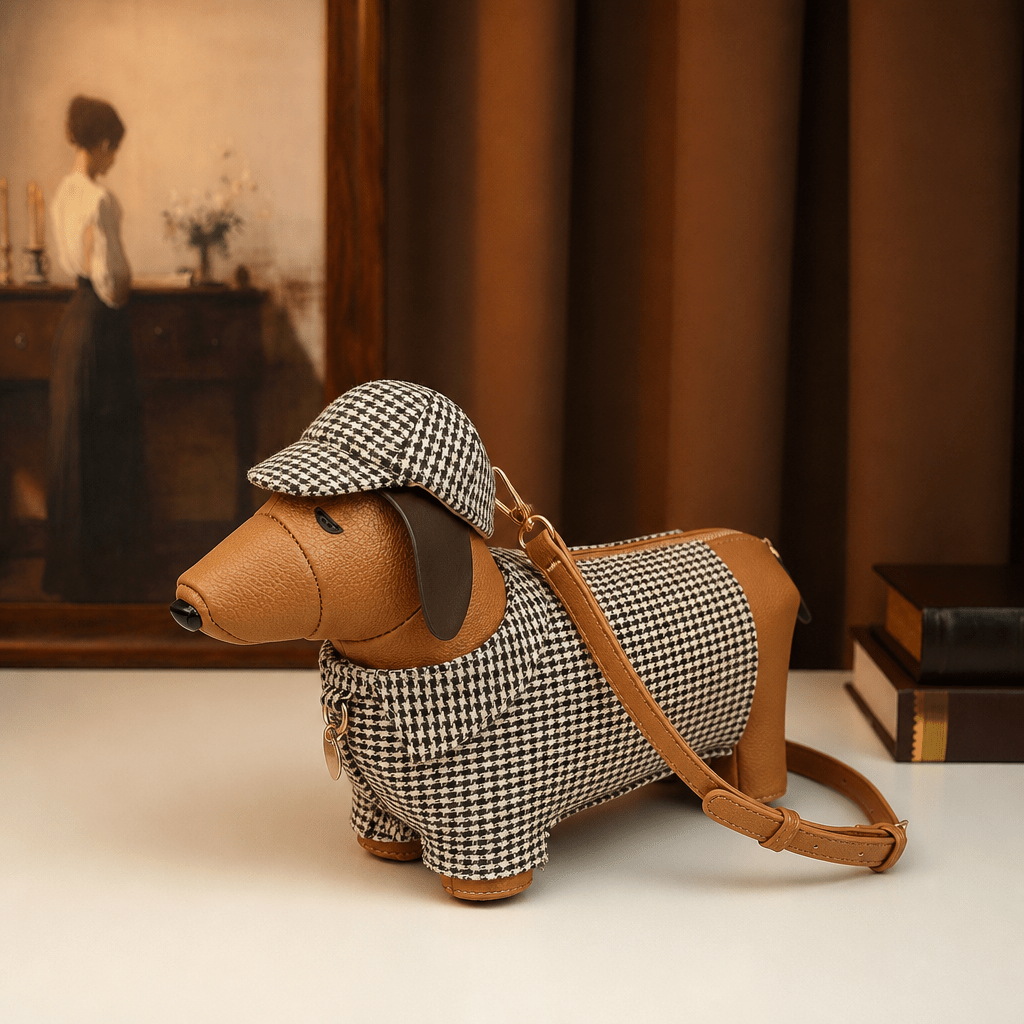 "Dapper Dachshund" 3D Crossbody Bag