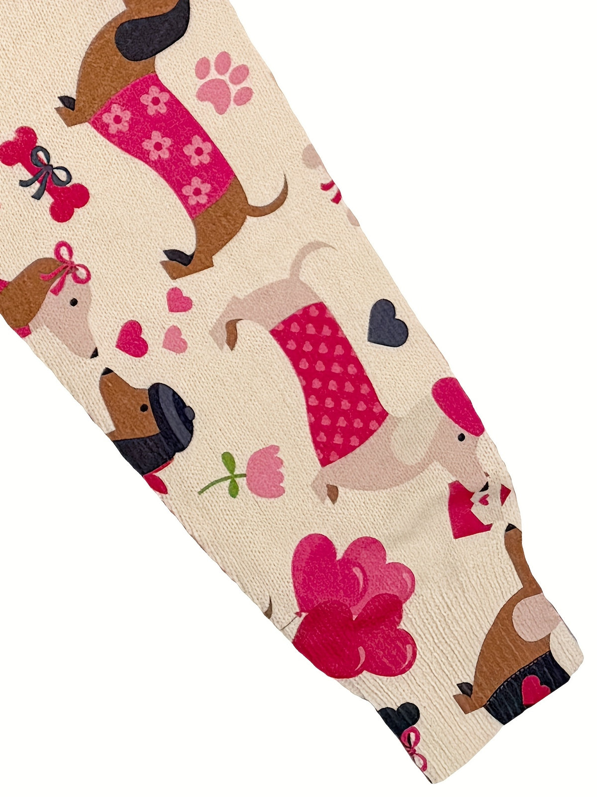 "Sweetheart Wiener" Dachshund Print Sweater
