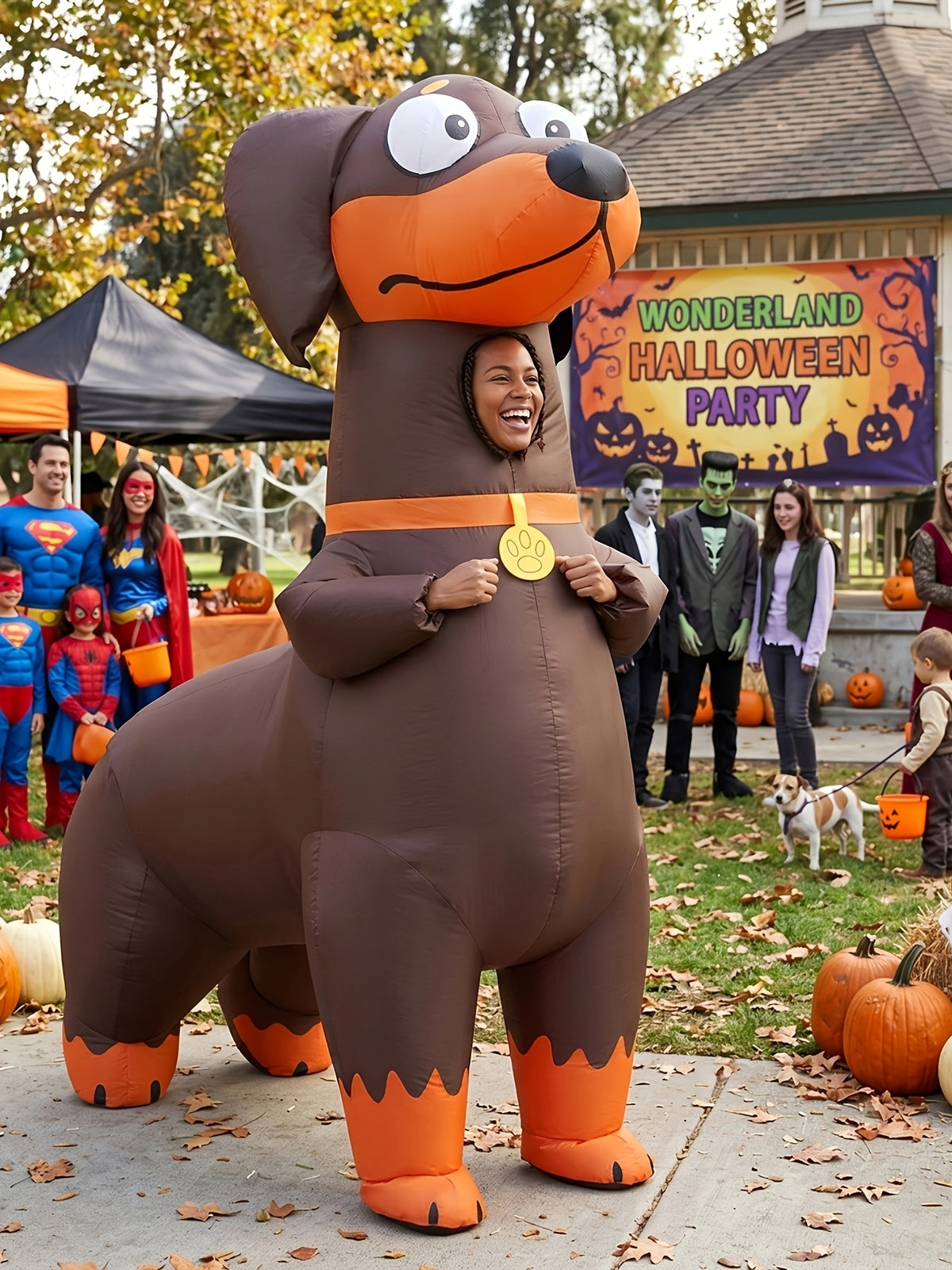 "Big Dog Energy" Inflatable Dachshund Costume For Halloween