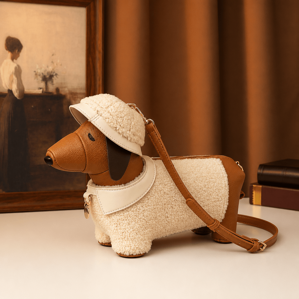 "Dapper Dachshund" 3D Crossbody Bag