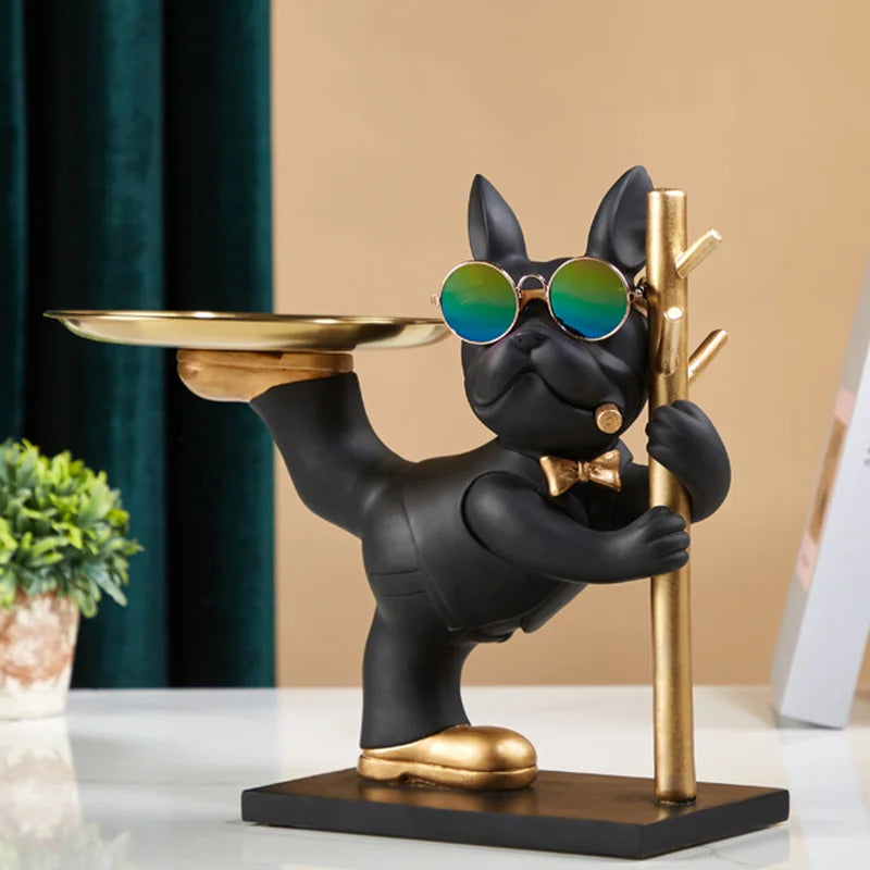 French Bulldog Key & Tray Desk Organizer