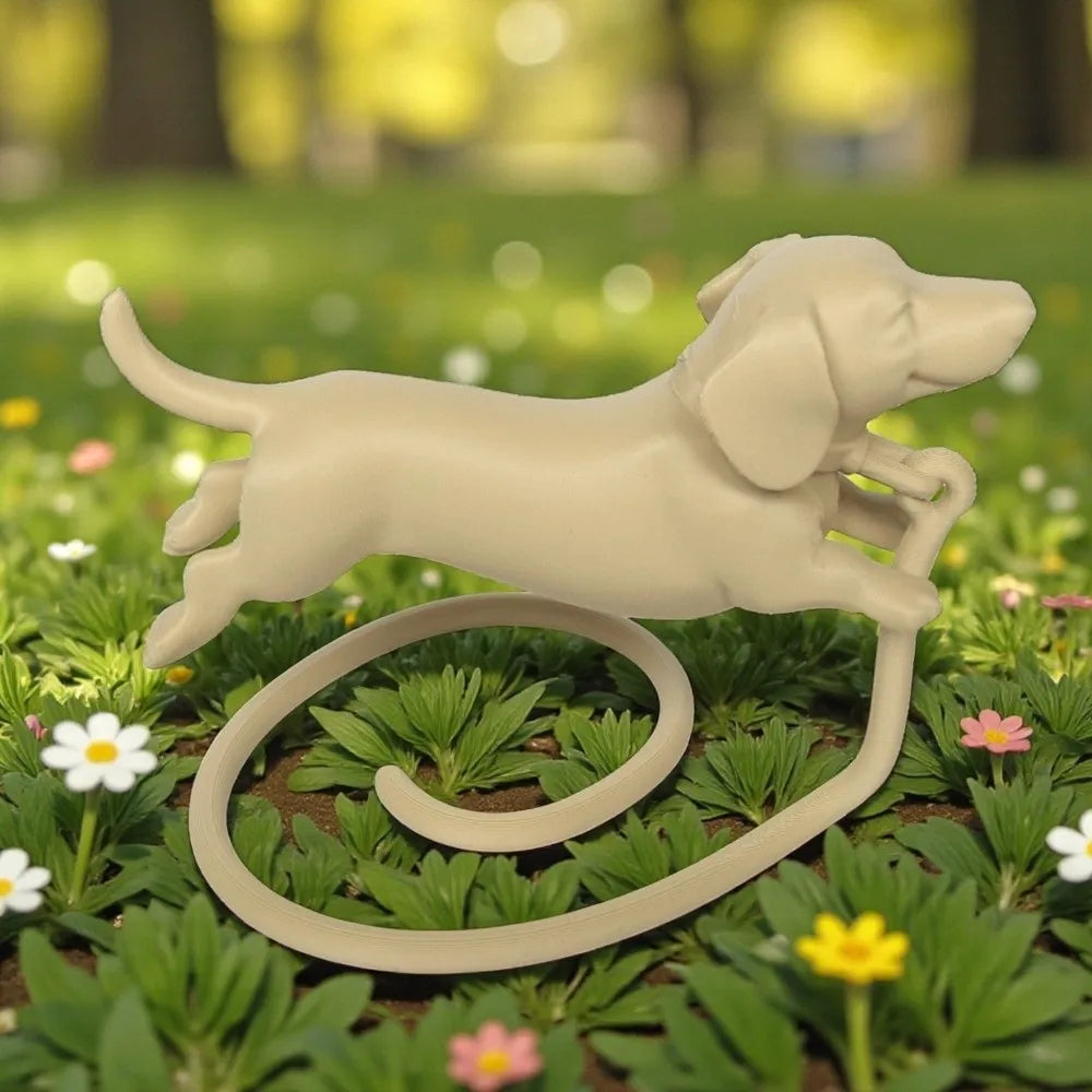 3D Floating Dachshund Figurine