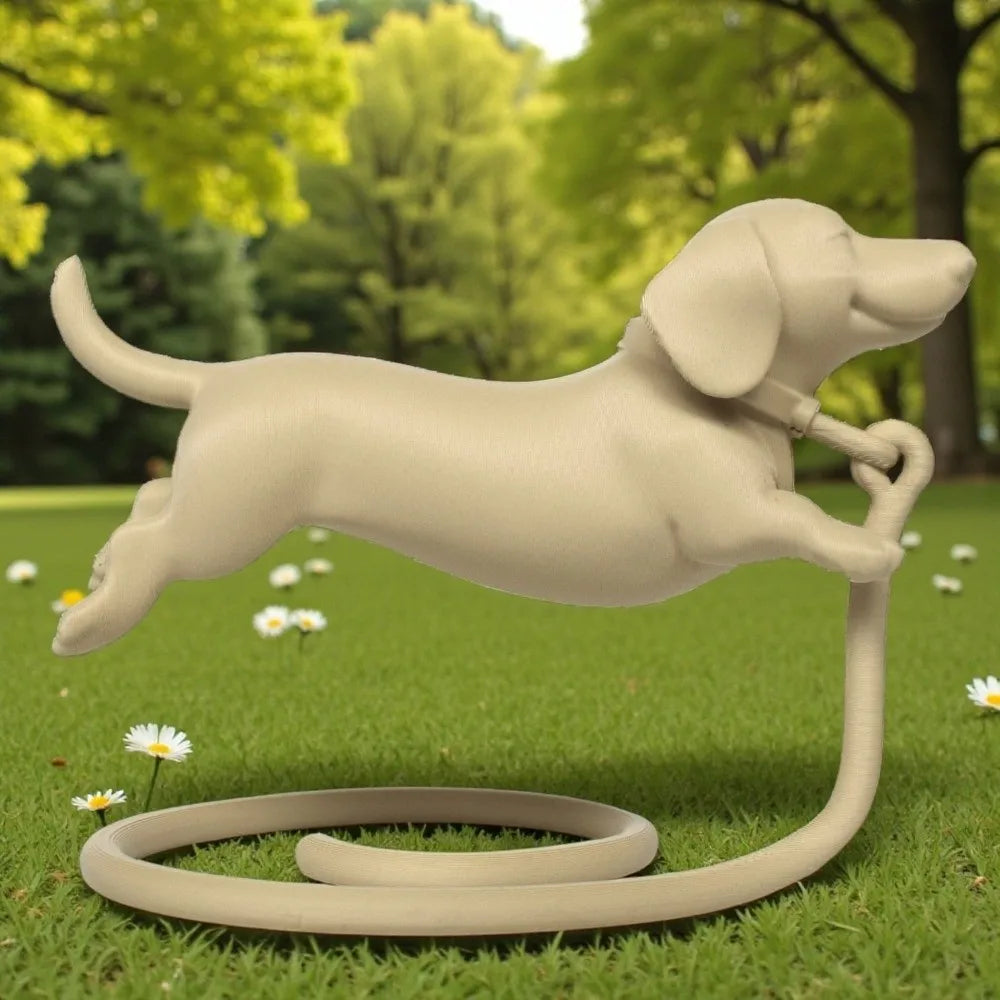 3D Floating Dachshund Figurine
