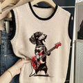 Rockin Doxie Knit Vest