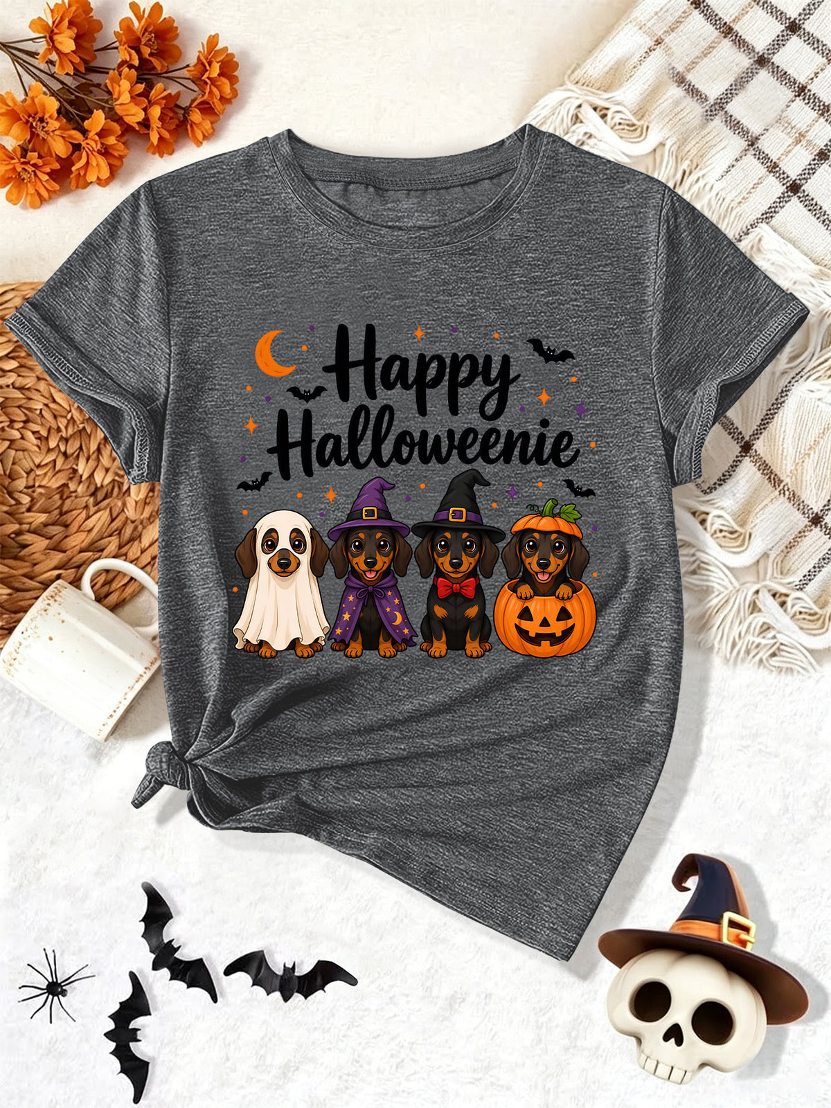 "Happy Halloweenie" Squad Dachshund Tee