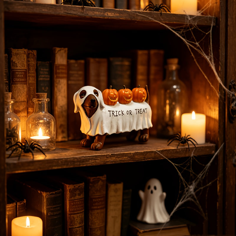"Boo Dachshund" Trick or Treat Halloween Statue