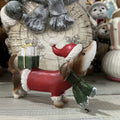 "Sausage Claus" Christmas Dachshund Figurine