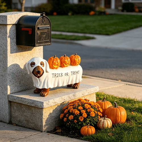 "Boo Dachshund" Trick or Treat Halloween Statue