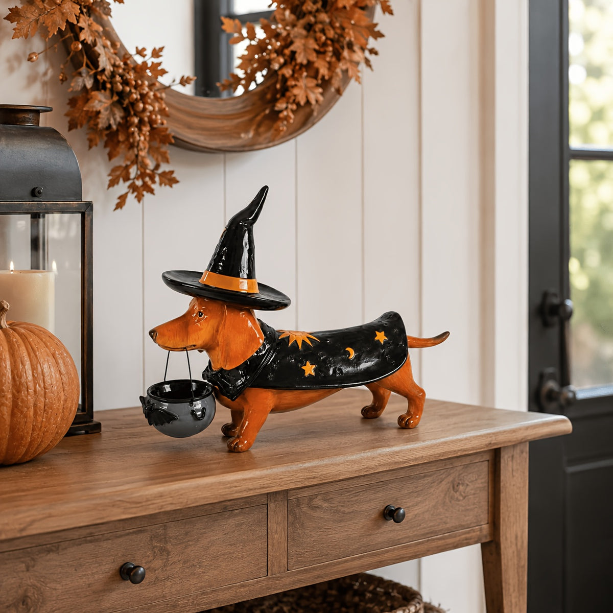 Statue d'Halloween « Witchy Wiener » — teckel
