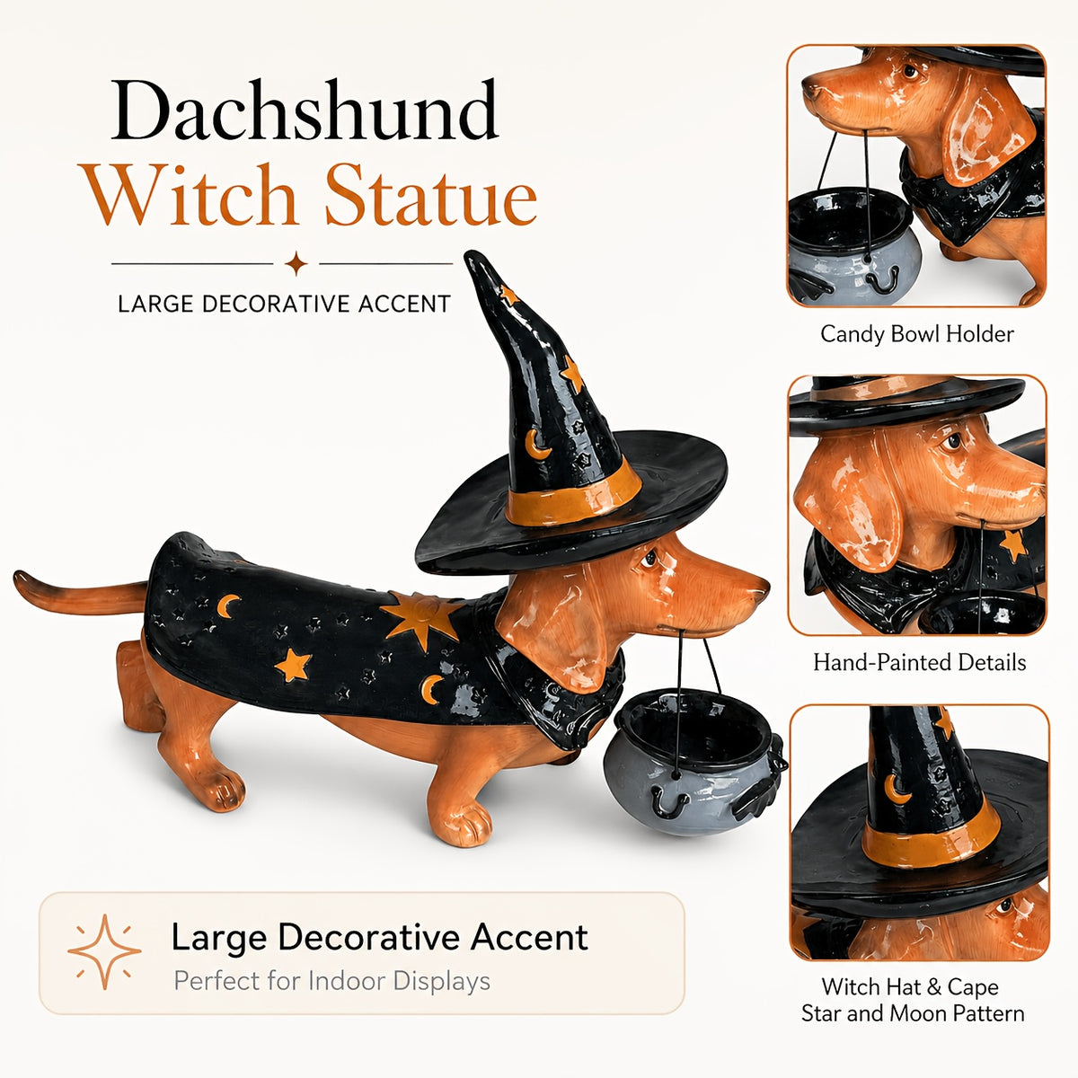 Statue d'Halloween « Witchy Wiener » — teckel