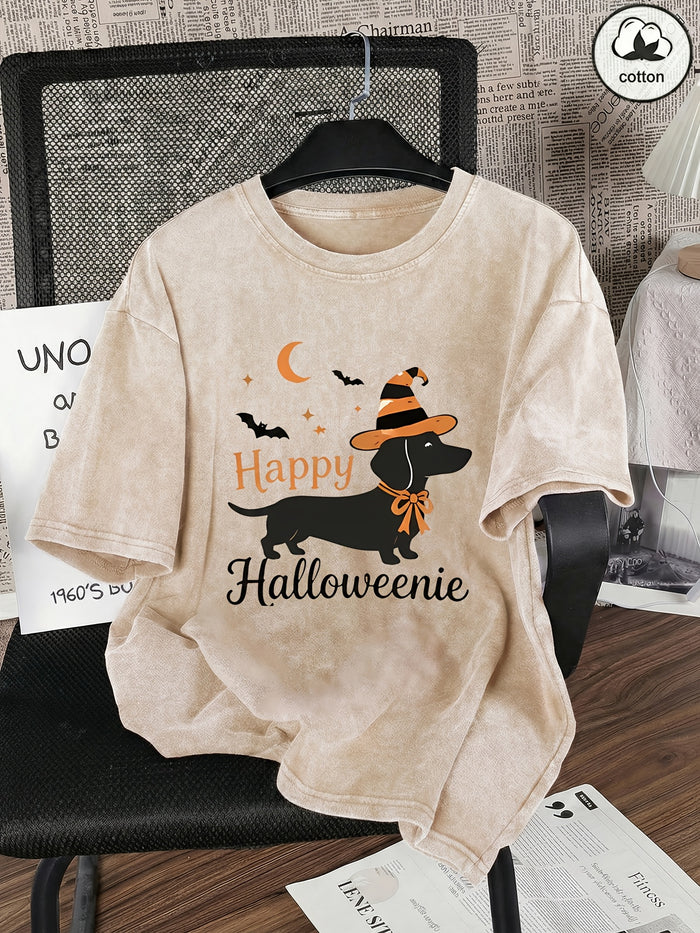 Happy Halloweenie" Vintage Tee
