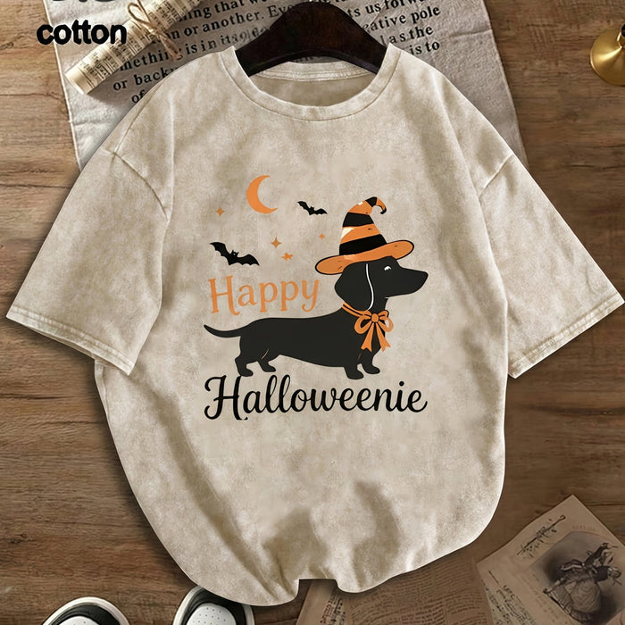 T-shirt vintage « Happy Halloweenie »
